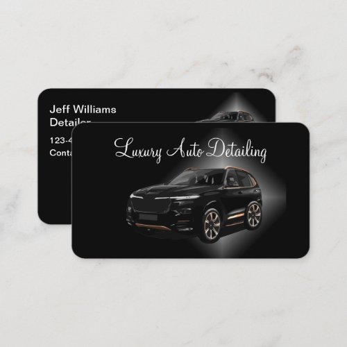 Classy Luxury Automotive Detailing Business Card