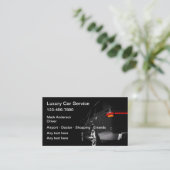 Classy Luxury Car Service Taxi Business Card (Standing Front)