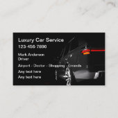 Classy Luxury Car Service Taxi Business Card (Front)