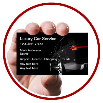 Classy Luxury Car Service Taxi Business Card by Luckyturtle at Zazzle