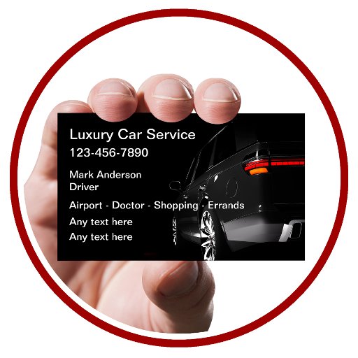 Customizable Classy Luxury Car Service Taxi Business Card