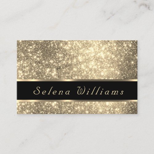 Classy Luxury Champaign Gold Faux Glitter Business Card
