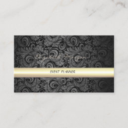 Classy Luxury  Elegant ,Damask,Faux Gold Business Card