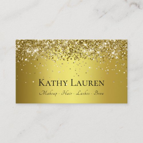 Classy Luxury Gold Glitter Customizable Business Card