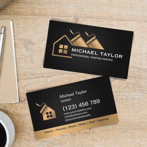 Classy Luxury Professional Painting Service Business Card
