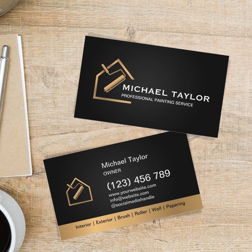 Classy Luxury Professional Painting Service Business Card