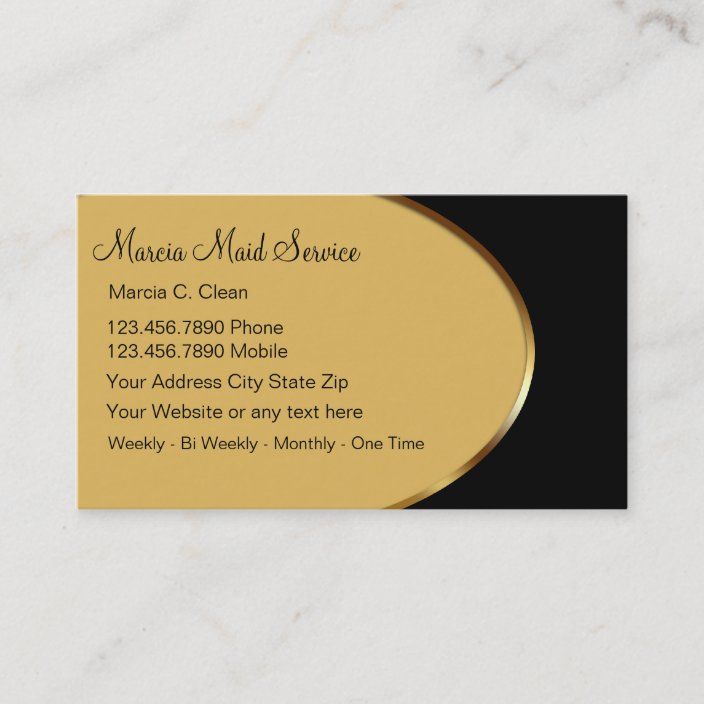 Classy Maid Service Business Cards