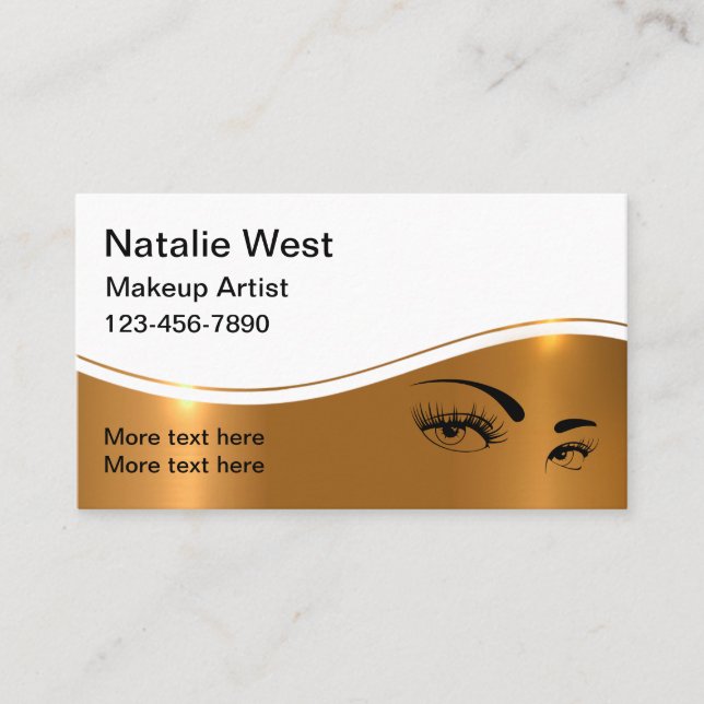 Classy Makeup Artist Business Cards (Front)