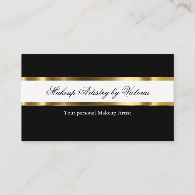 Classy Makeup Artist Business Cards (Front)