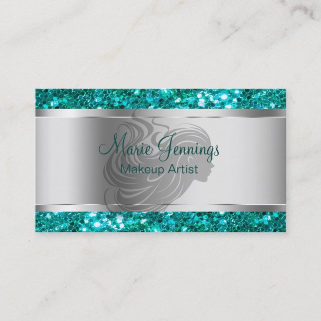 Classy Makeup Artist Business Cards (Front)