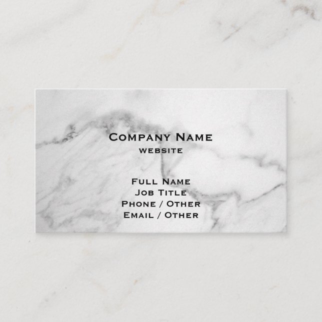 Classy Marble Business Card (Front)