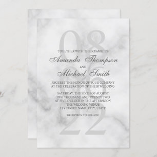 Classy Marble Elegant Wedding Invitation