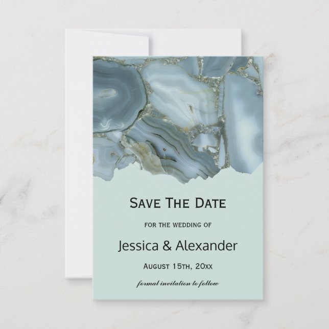 Classy Marble Save The Date Wedding (Front)