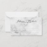 Classy Marble Wedding Advice and Wishes Card<br><div class="desc">Add a personal touch to your wedding with an elegant wedding advice and wishes card. This advice card features title in grey modern elegant calligraphy font style and details in grey modern sans serif font style on white marble background. Perfect for wedding, baby shower, birthday party, bridal shower, bachelorette party...</div>