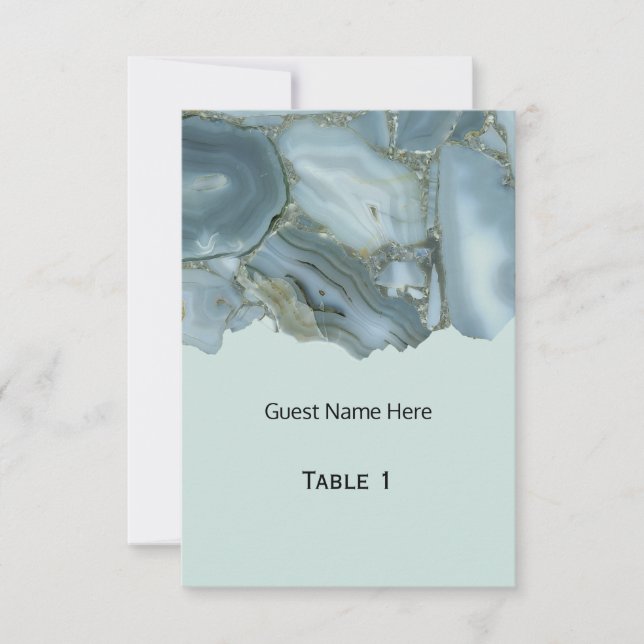 Classy Marble Wedding Table Number (Front)