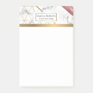 Classy Marble with gold and rose gold details Post-it Notes