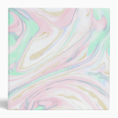 Classy marbleized abstract design 3 ring binder
