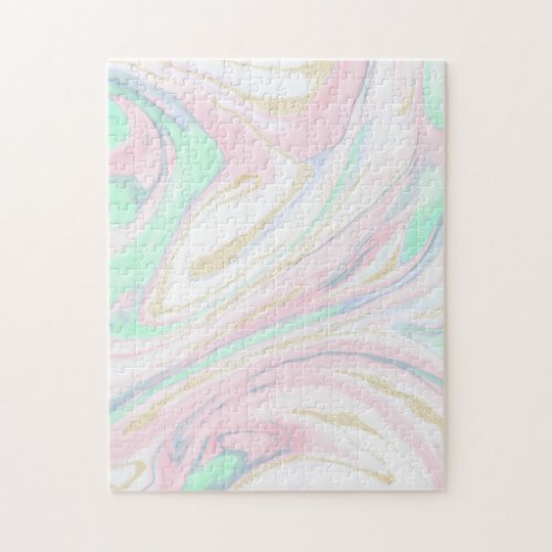 Classy marbleized abstract design jigsaw puzzle
