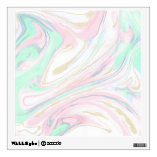Classy marbleized abstract design wall decal