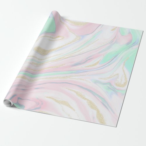 Classy marbleized abstract design wrapping paper