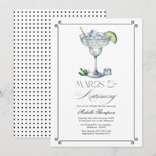 Classy Margs & Matrimony Margarita Bridal Shower Invitation