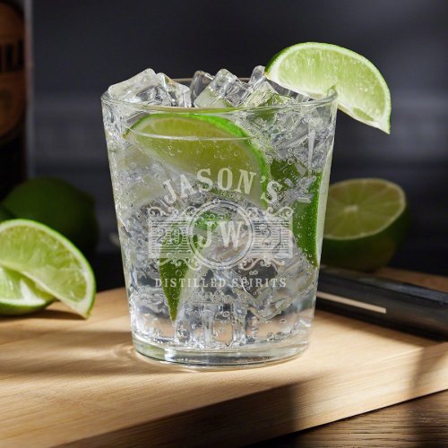 Classy Marquee Engraved Vodka Tonic Cocktail Glass