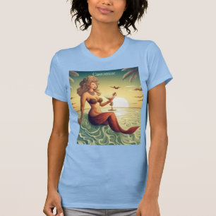 Classy Martini Mermaid Thunder_Cove  T-Shirt