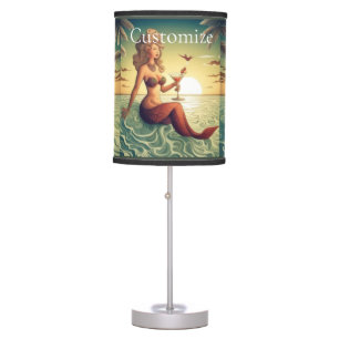 Classy Martini Mermaid Thunder_Cove  Table Lamp