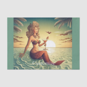Classy Martini Mermaid Thunder_Cove Tissue Paper