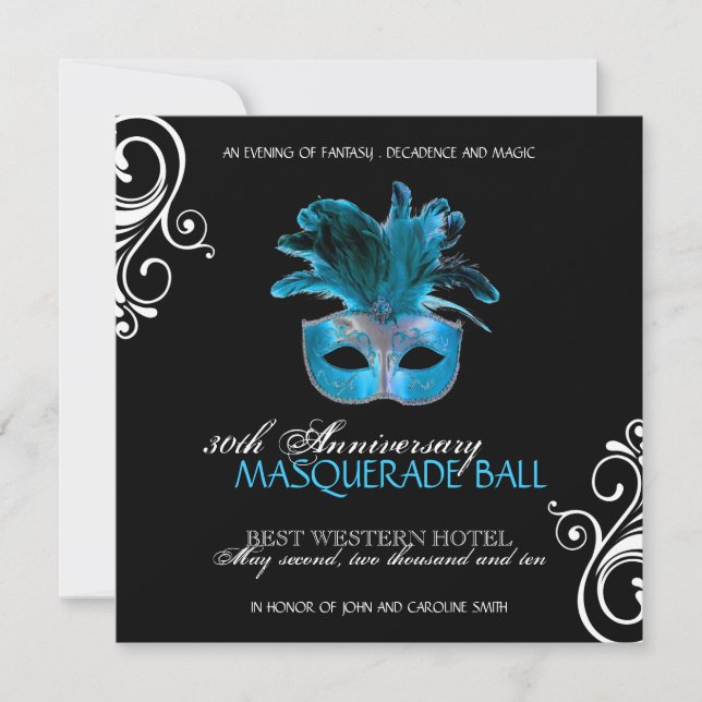 Classy Masquerade Invitation (Front)
