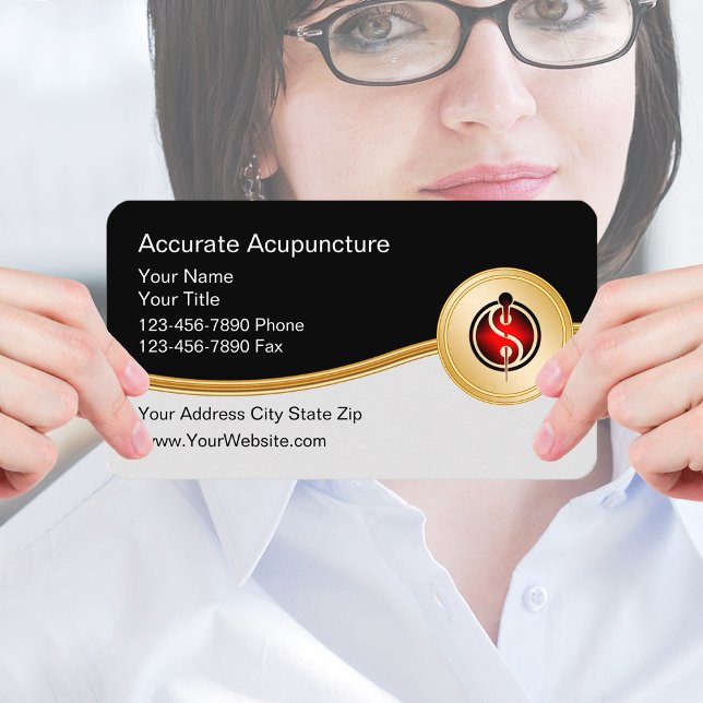 Classy Medical Acupuncture Business Cards (Creator Uploaded)