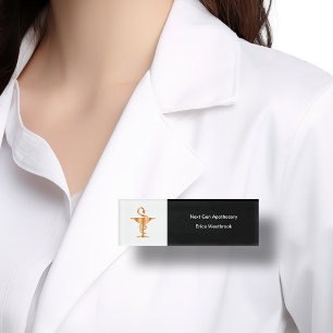 Classy Medical Apothecary Service Name Tags