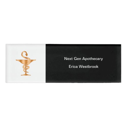 Classy Medical Apothecary Service Name Tags