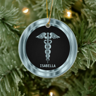 Classy Medical 👨⚕️ - Black and Blue Ceramic Ornament