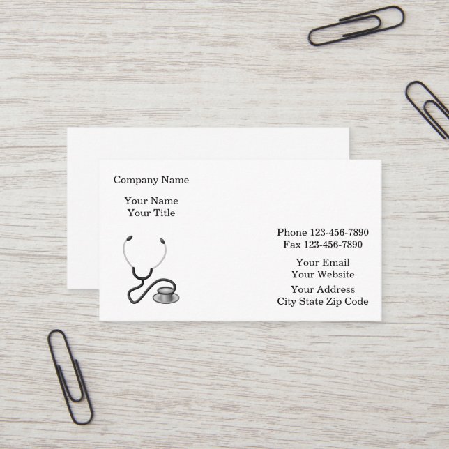 Classy Medical  Business Card (Front/Back In Situ)