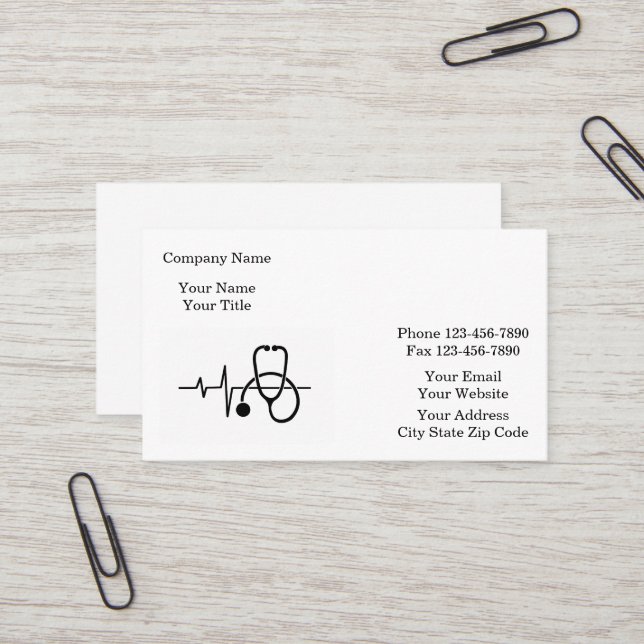 Classy Medical  Business Card (Front/Back In Situ)