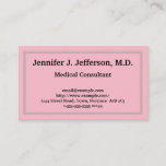 [ Thumbnail: Classy Medical Consultant Business Card ]