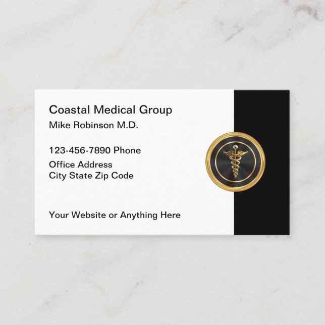 Classy Medical Doctor Office Business Cards New (Front)