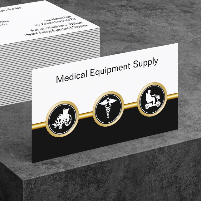 Classy Medical Equipment Business Cards (Creator Uploaded)