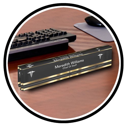 Classy Medical Executive Staff Desk Name Plate