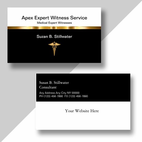 Classy Medical Expert Witness Businesscards Business Card
