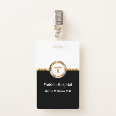 Classy Medical Facility Staff Member Badge