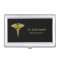 Classy Medical Gold Caduceus  Business Card Holder