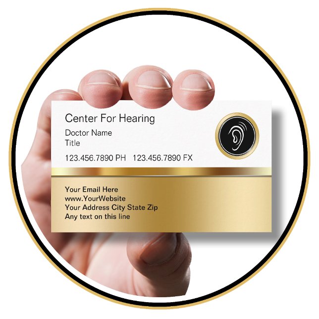 Classy Medical Hearing Center Business Card (Creator Uploaded)