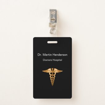 Classy Medical Hospital Office ID Badge | Zazzle