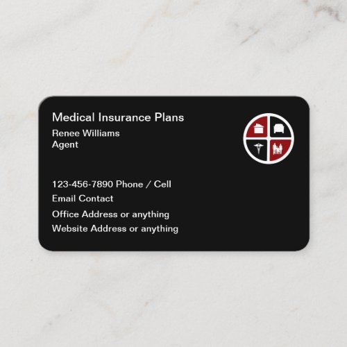Classy Medical Insurance Business Cards