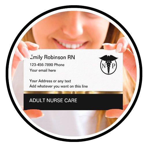 Customizable Classy Medical Nurse Practitioner Business Card