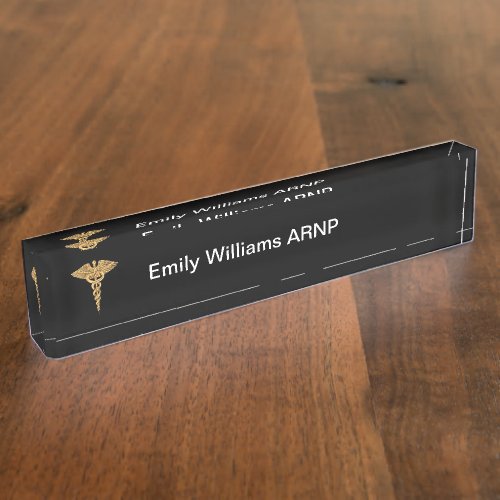 Classy Medical Nurse Practitioner Desk Name Plate