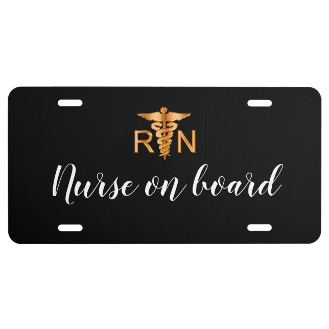 Classy Medical Nurse Theme  License Plate (Front)