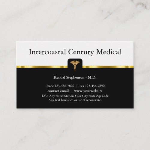 Classy Medical Office Appointment Business Cards